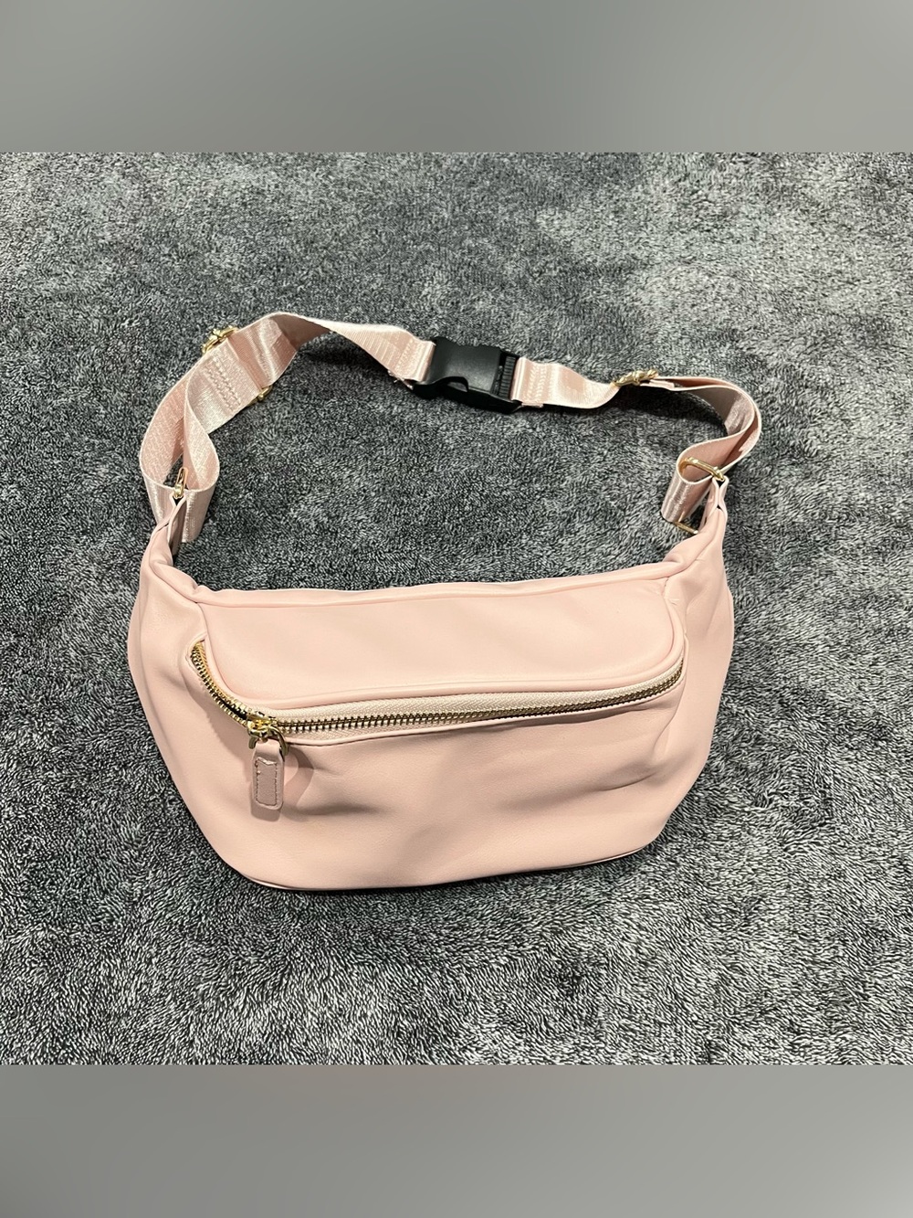 Pink faux leather Fanny Pack Waist Bag